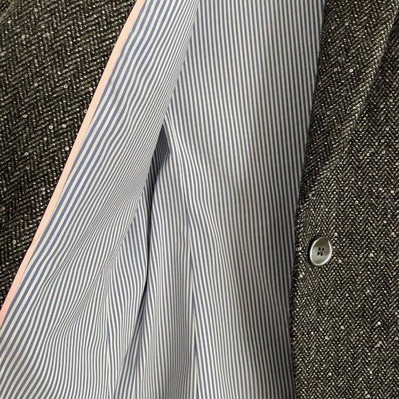 J. Crew Campbell Blazer Sparkle Sequin Donegal Wool Size 0 - Picture 3 of 5